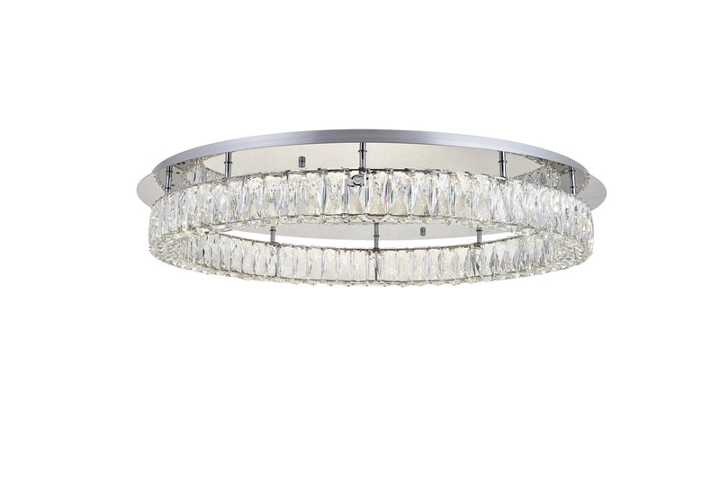 Elegant Lighting 3503F33C LED Flush Mount, Chrome