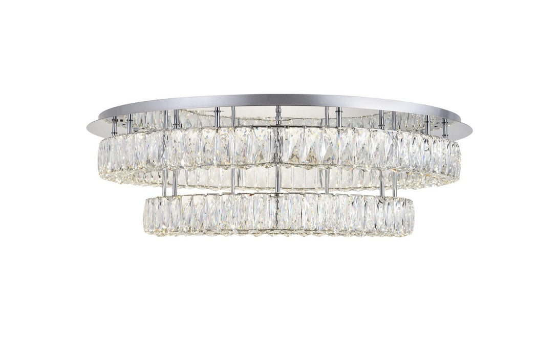 Elegant Lighting 3503F33L2C LED Flush Mount, Chrome