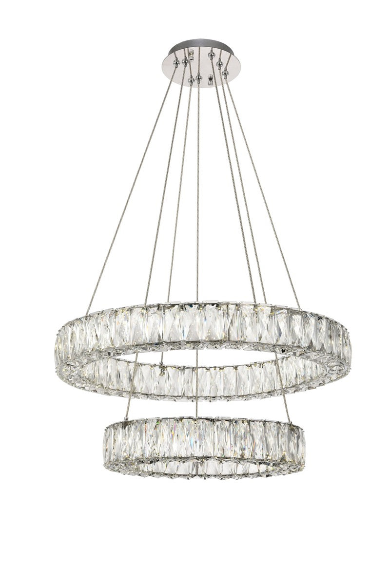Elegant Lighting 3503G24C LED Chandelier, Chrome