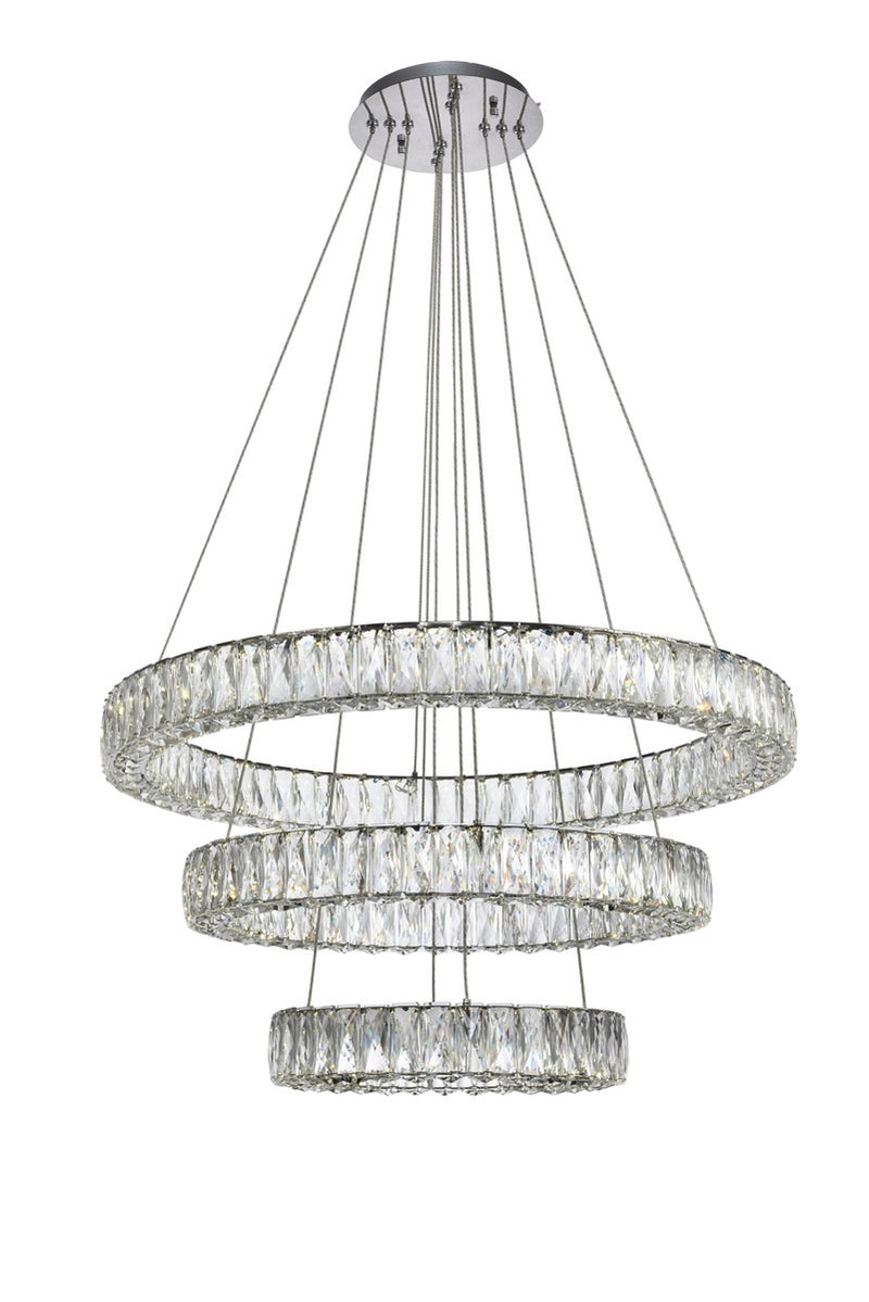 Elegant Lighting 3503G3LC LED Chandelier, Chrome