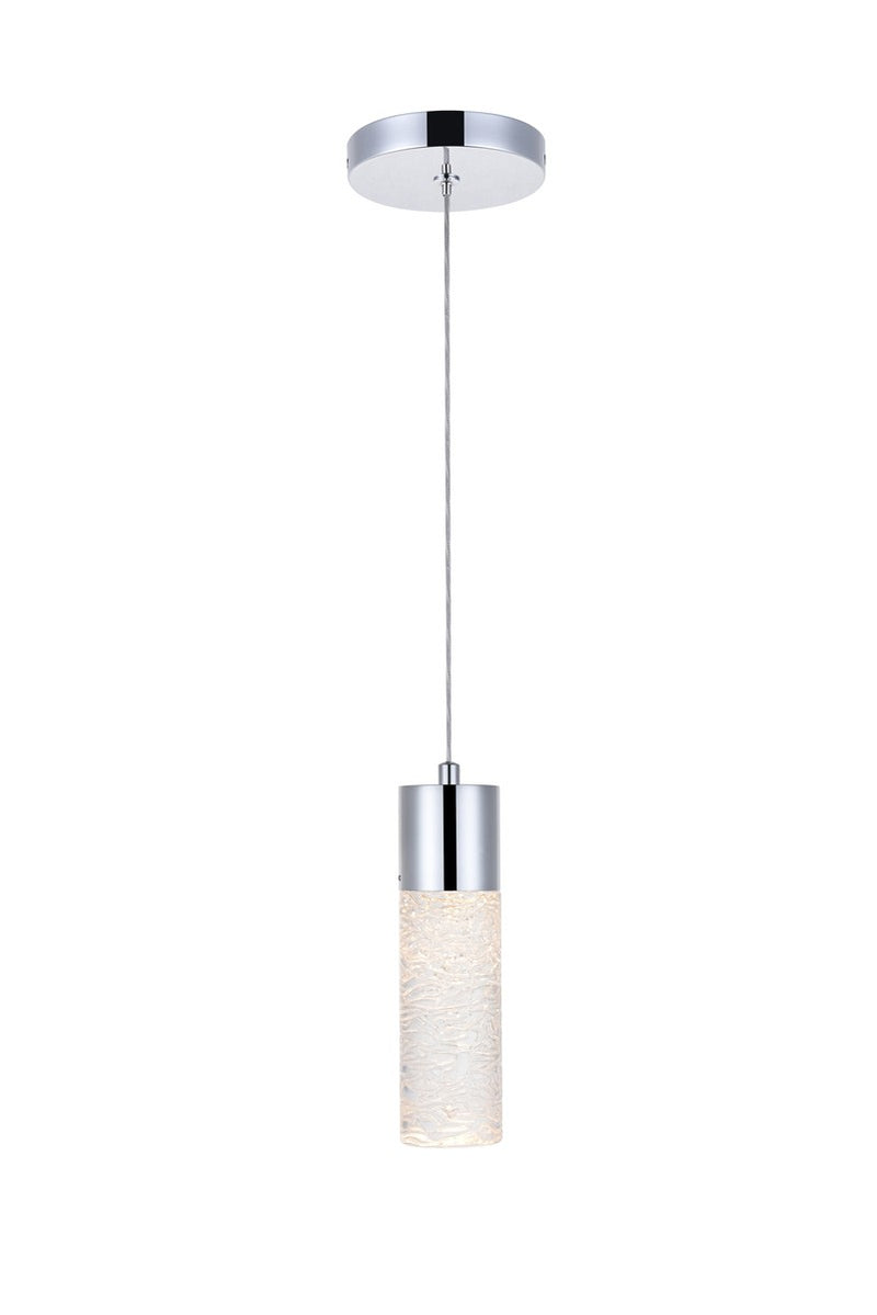 Elegant Lighting 5200D4C LED Pendant, Chrome