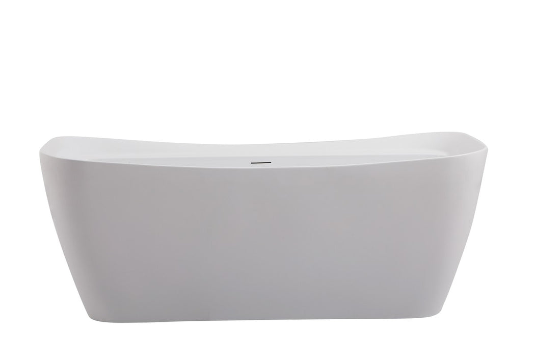 Elegant Lighting BT10467GW Bathtub, glossy white