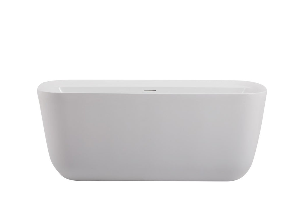 Elegant Lighting BT10559GW Bathtub, glossy white