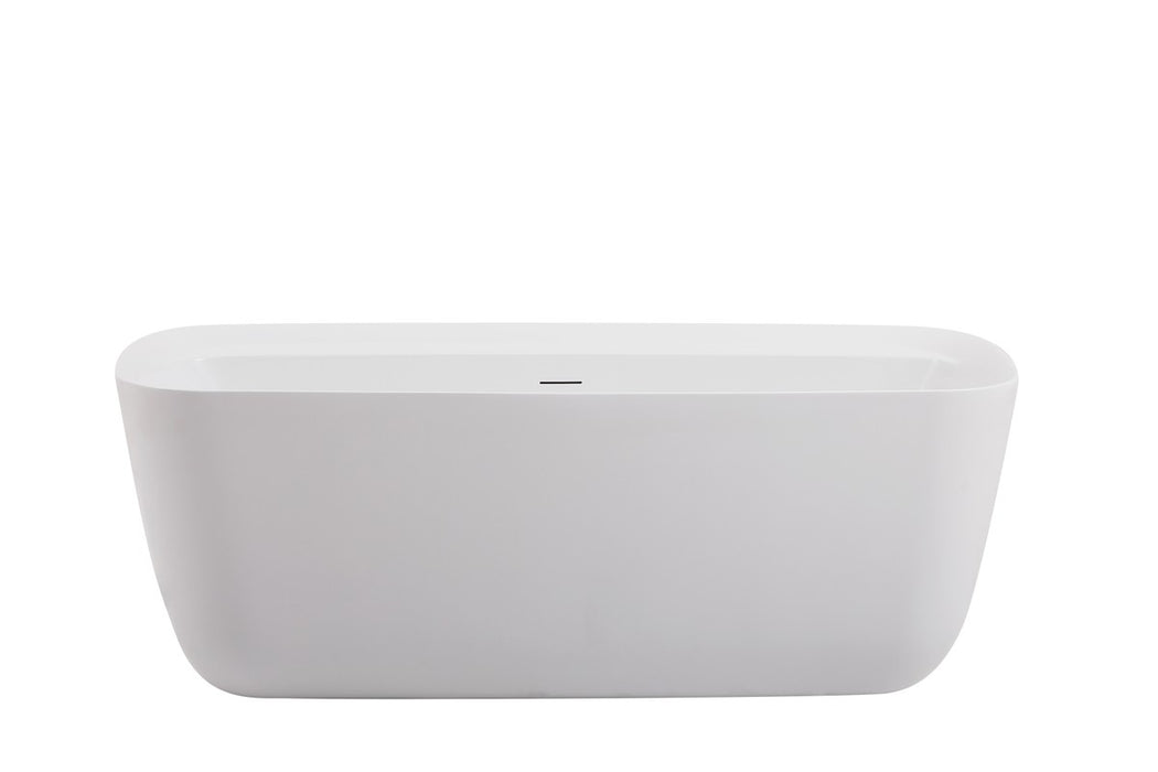 Elegant Lighting BT10567GW Bathtub, glossy white