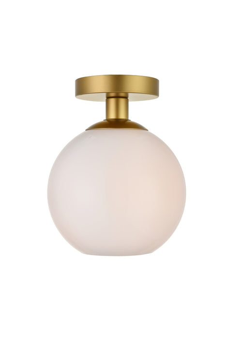 Elegant Lighting LD2205BR One Light Flush Mount, Brass