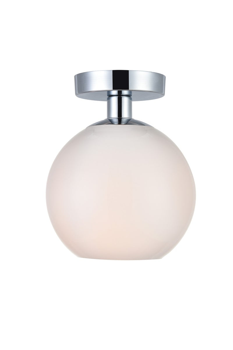 Elegant Lighting LD2205C One Light Flush Mount, Chrome