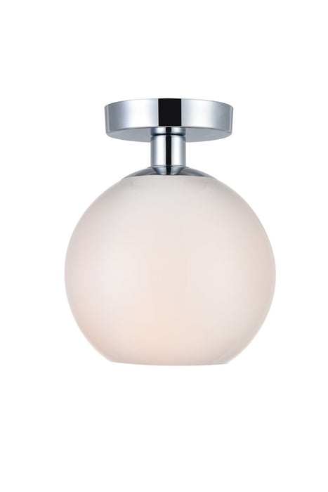 Elegant Lighting LD2205C One Light Flush Mount, Chrome