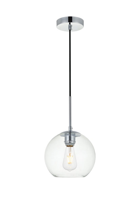 Elegant Lighting LD2206C One Light Pendant, Chrome