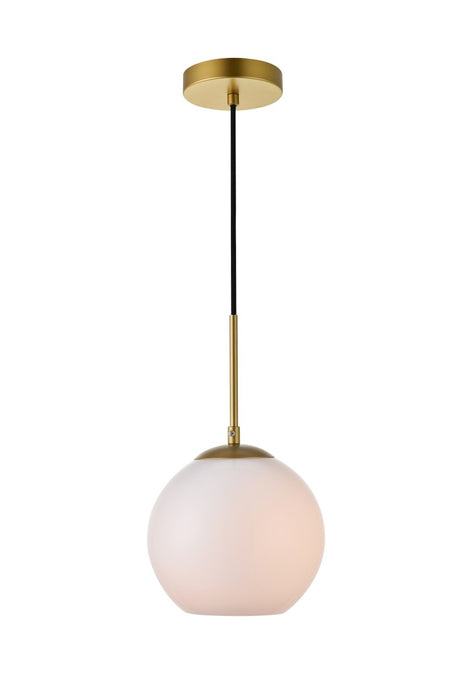 Elegant Lighting LD2207BR One Light Pendant, Brass