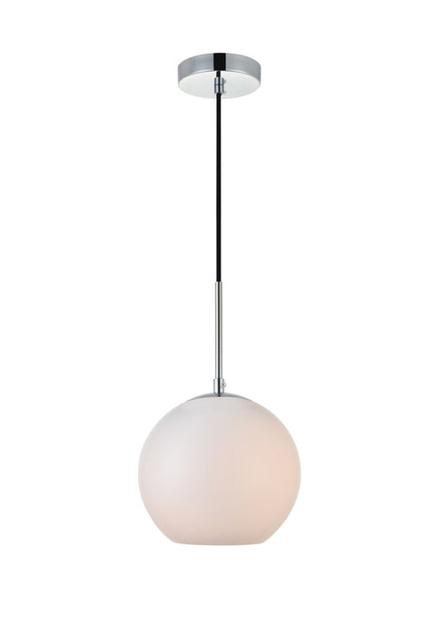 Elegant Lighting LD2207C One Light Pendant, Chrome