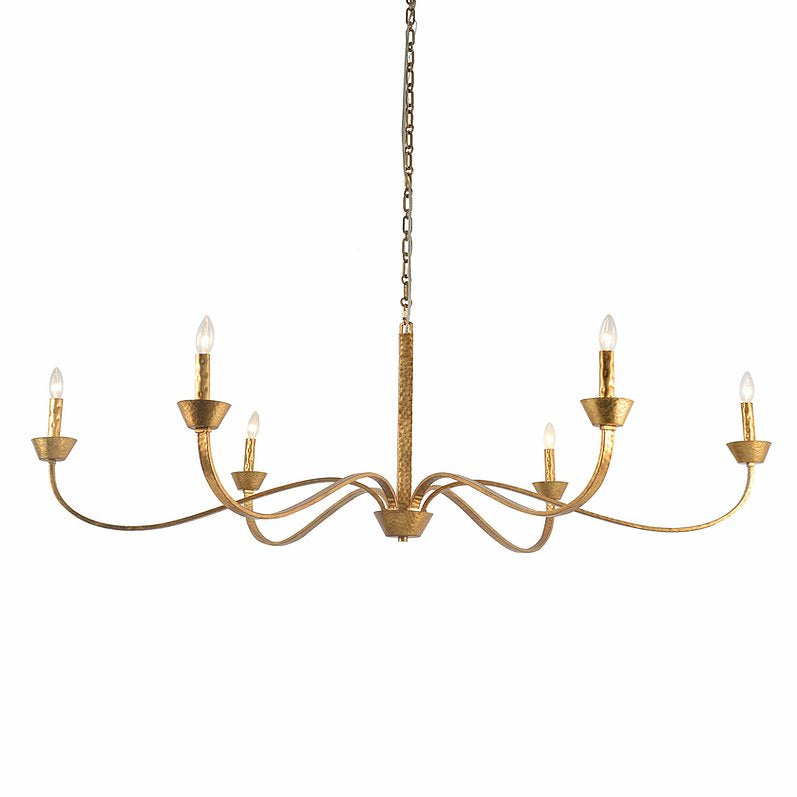Terracotta Designs H20105-6GD Six Light Chandelier, Antique Gold