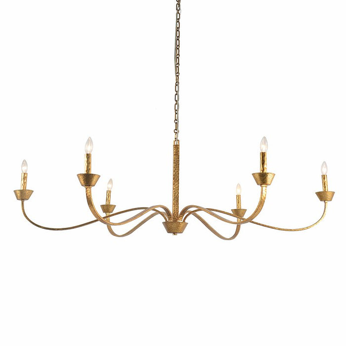 Terracotta Designs H20105-6GD Six Light Chandelier, Antique Gold
