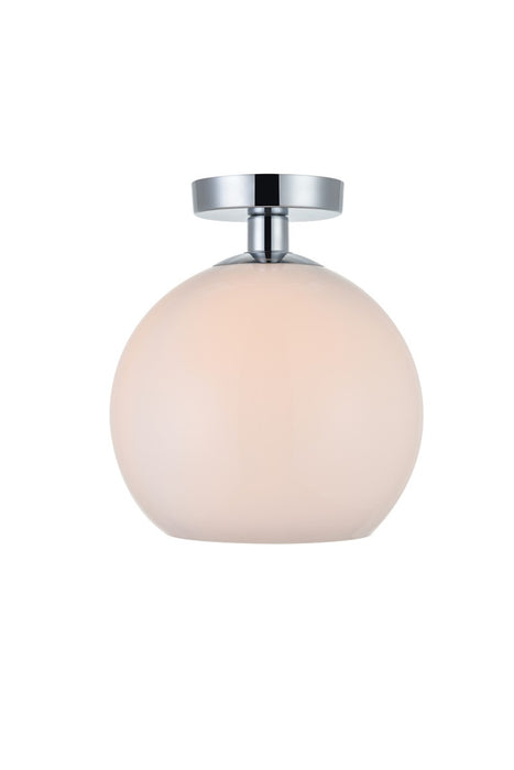 Elegant Lighting LD2211C One Light Flush Mount, Chrome