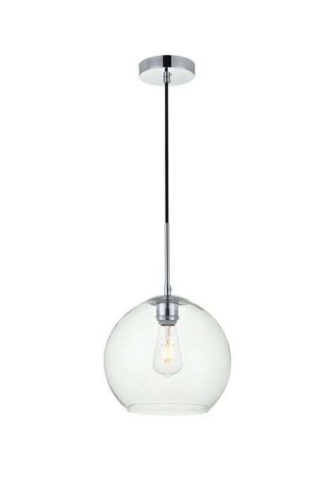 Elegant Lighting LD2212C One Light Pendant, Chrome