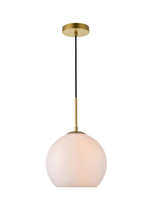 Elegant Lighting LD2213BR One Light Pendant, Brass