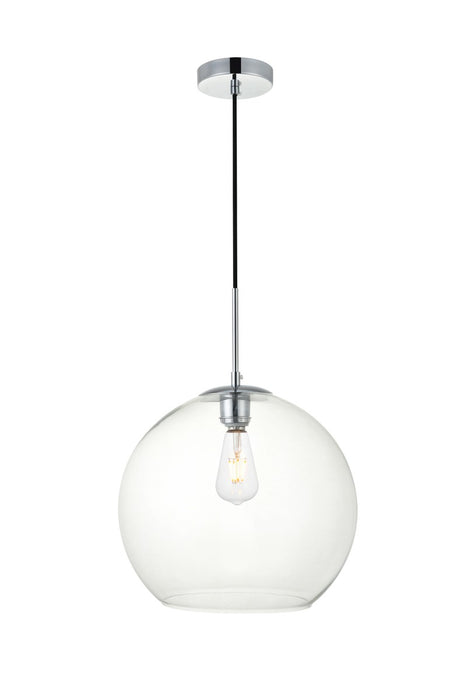 Elegant Lighting LD2216C One Light Pendant, Chrome