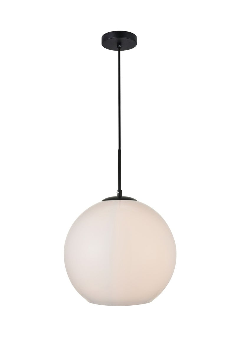 Elegant Lighting LD2217BK One Light Pendant, Black