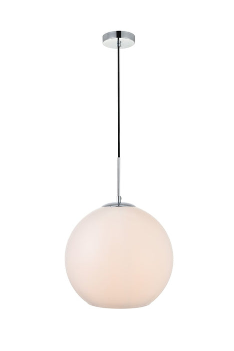 Elegant Lighting LD2217C One Light Pendant, Chrome