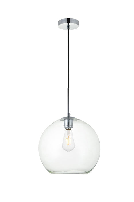 Elegant Lighting LD2224C One Light Pendant, Chrome