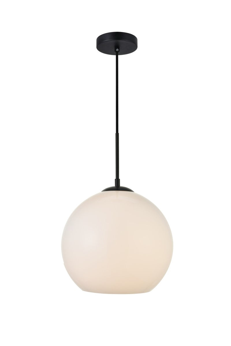 Elegant Lighting LD2225BK One Light Pendant, Black