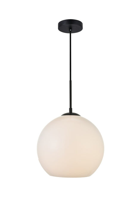 Elegant Lighting LD2225BK One Light Pendant, Black