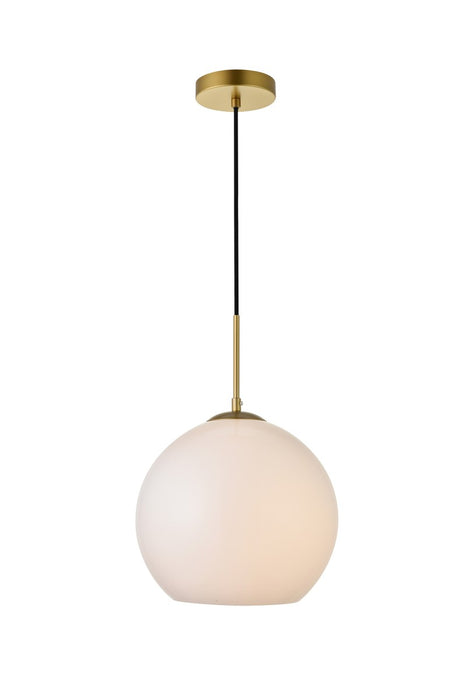 Elegant Lighting LD2225BR One Light Pendant, Brass