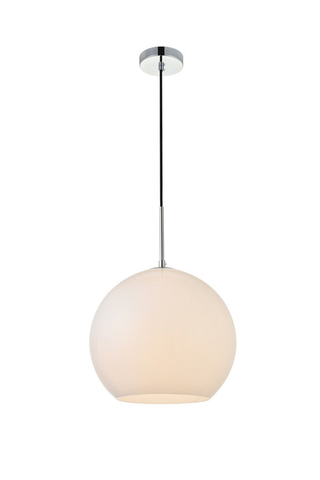Elegant Lighting LD2225C One Light Pendant, Chrome