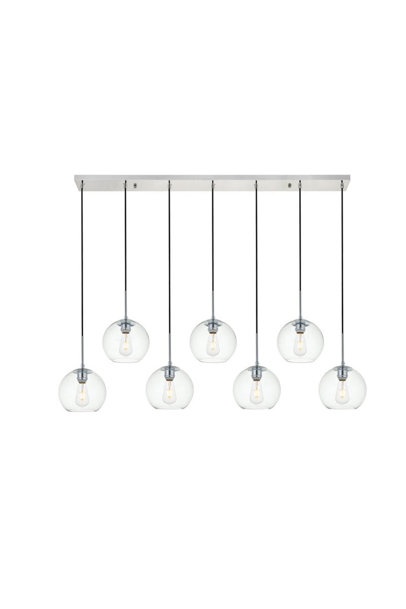 Elegant Lighting LD2230C Seven Light Pendant, Chrome