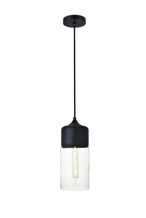 Elegant Lighting LD2240BK One Light Pendant, Black