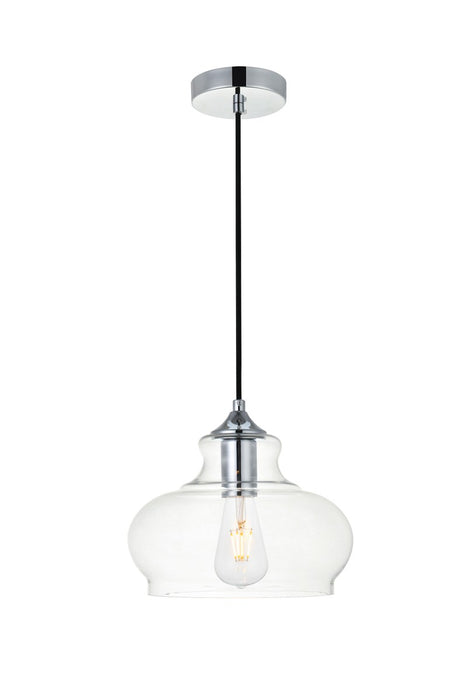 Elegant Lighting LD2246C One Light Pendant, Chrome