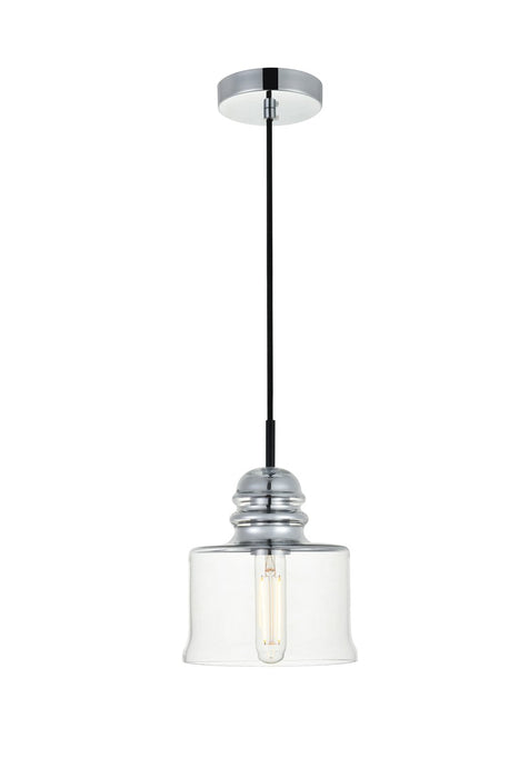 Elegant Lighting LD2253C One Light Pendant, Chrome