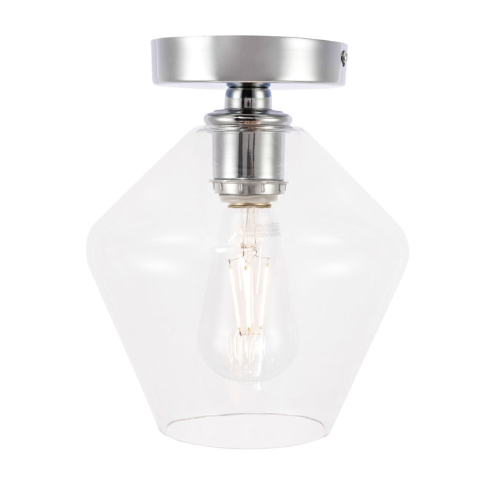 Elegant Lighting LD2254C One Light Flush Mount, Chrome