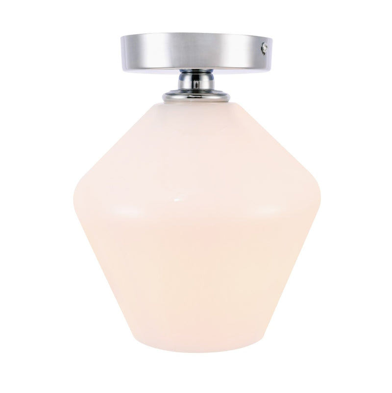 Elegant Lighting LD2255C One Light Flush Mount, Chrome