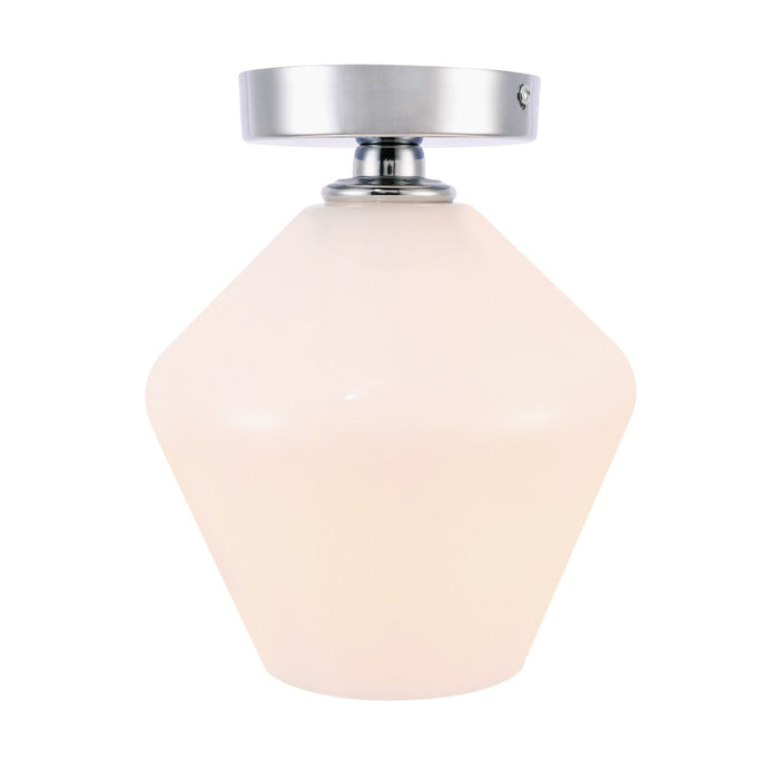 Elegant Lighting LD2255C One Light Flush Mount, Chrome