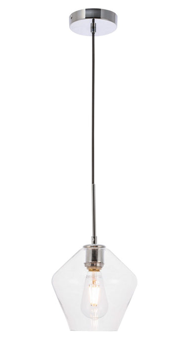 Elegant Lighting LD2256C One Light Pendant, Chrome