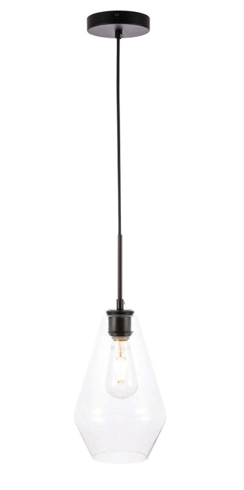 Elegant Lighting LD2260BK One Light Pendant, Black