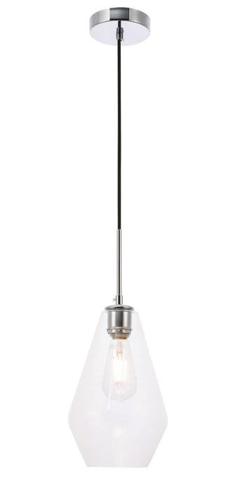 Elegant Lighting LD2260C One Light Pendant, Chrome