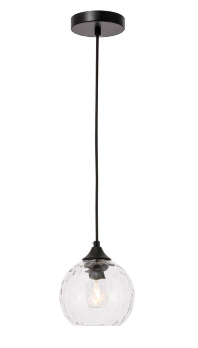Elegant Lighting LD2280 One Light Pendant, Black