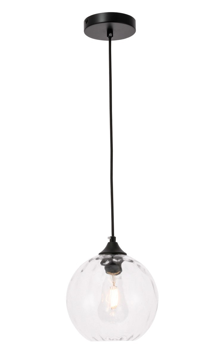 Elegant Lighting LD2281 One Light Pendant, Black