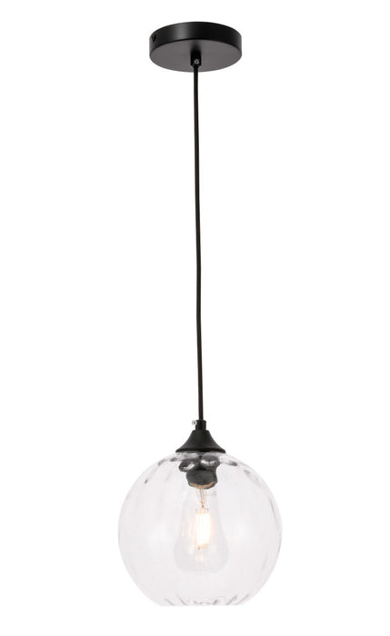 Elegant Lighting LD2281 One Light Pendant, Black