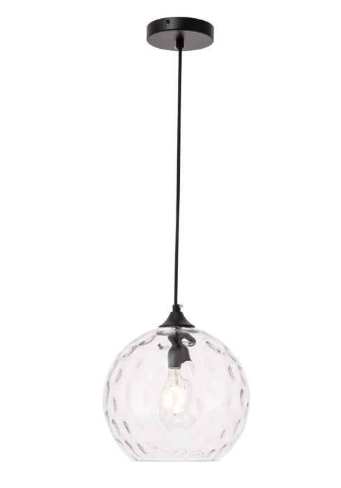Elegant Lighting LD2282 One Light Pendant, Black