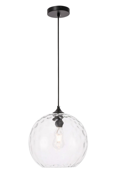 Elegant Lighting LD2283 One Light Pendant, Black