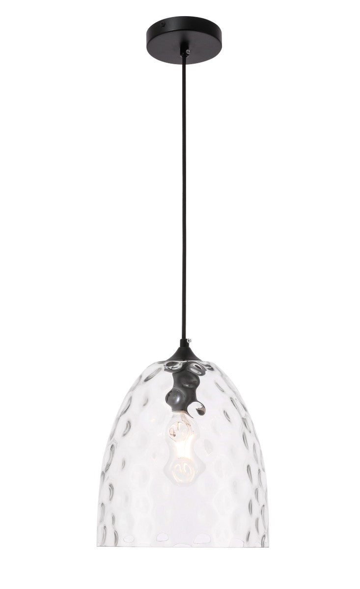 Elegant Lighting LD2284 One Light Pendant, Black