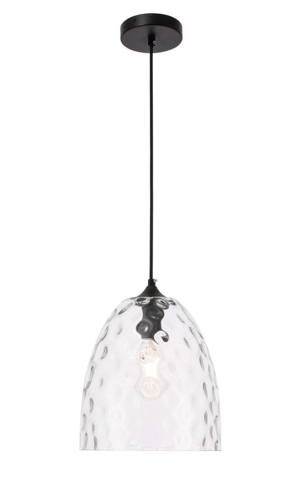 Elegant Lighting LD2284 One Light Pendant, Black