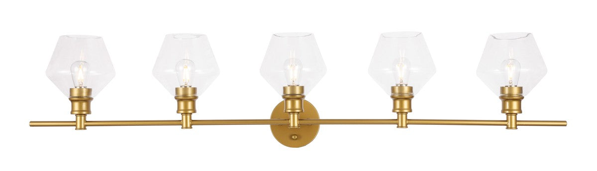 Elegant Lighting LD2324BR Five Light Wall Sconce, Brass
