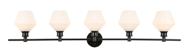 Elegant Lighting LD2325BK Five Light Wall Sconce, Black