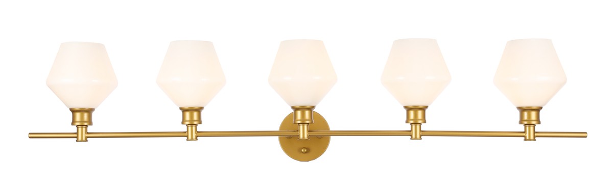 Elegant Lighting LD2325BR Five Light Wall Sconce, Brass