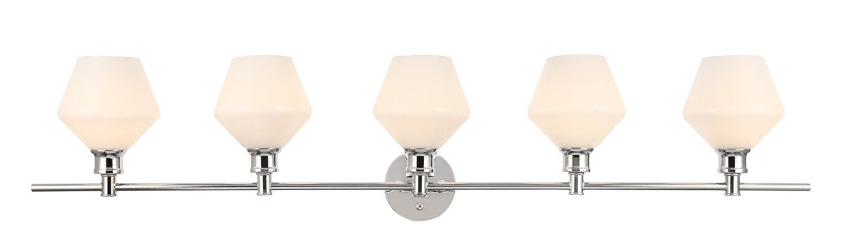 Elegant Lighting LD2325C Five Light Wall Sconce, Chrome