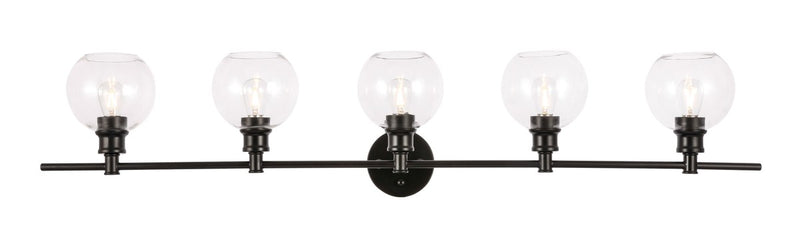 Elegant Lighting LD2326BK Five Light Wall Sconce, Black