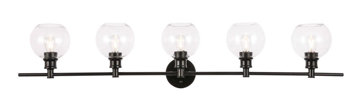 Elegant Lighting LD2326BK Five Light Wall Sconce, Black